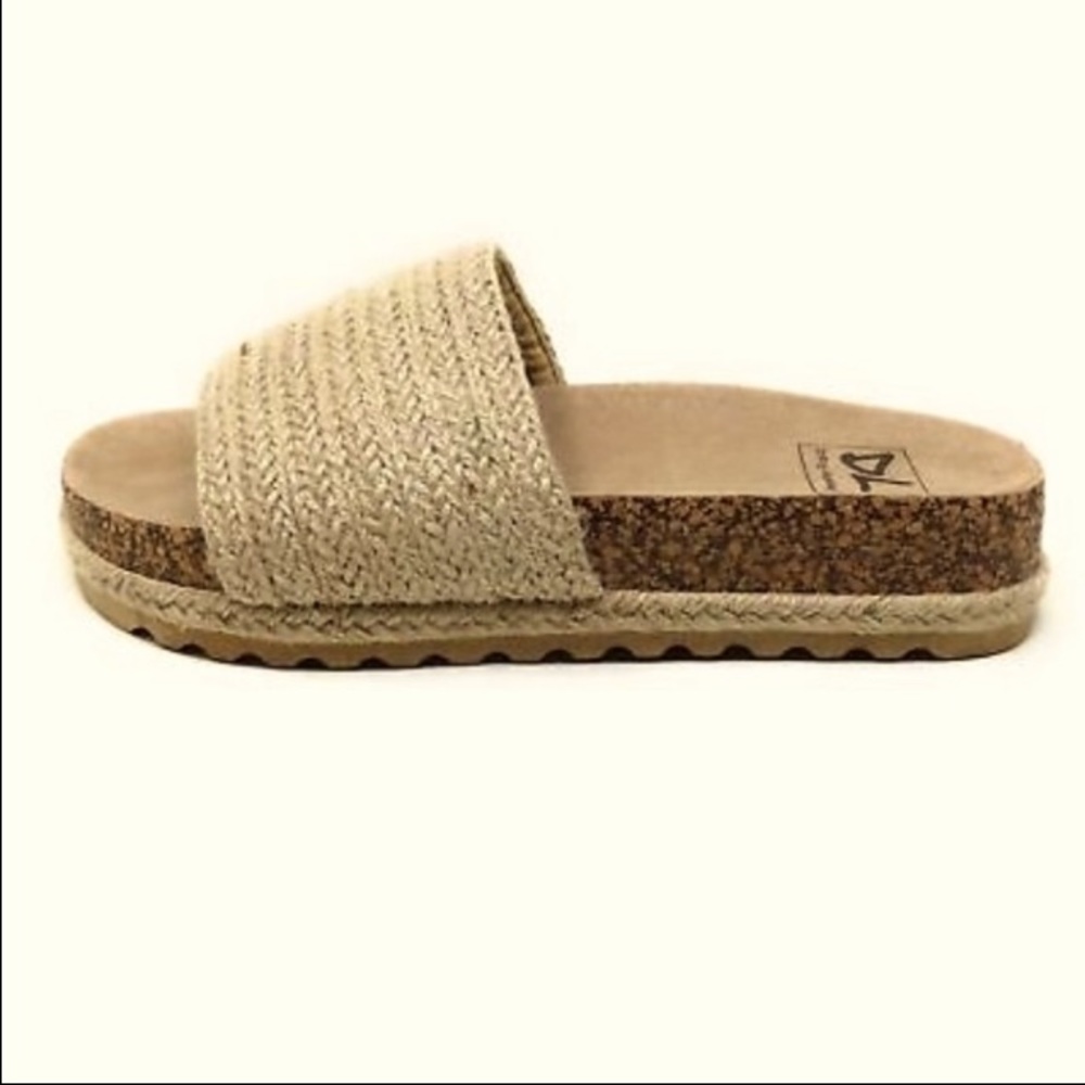 Dirty Laundry Womens Dayton Jute Slide Espadrille Sandals Natural Size 6,7,5